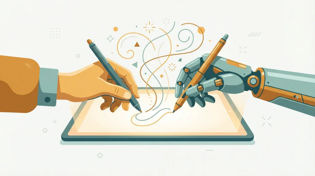 Proceso de creación de contenidos con inteligencia artificial generativa para marketing